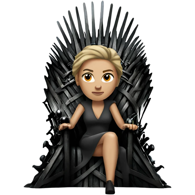 White Woman on the Iron throne emoji