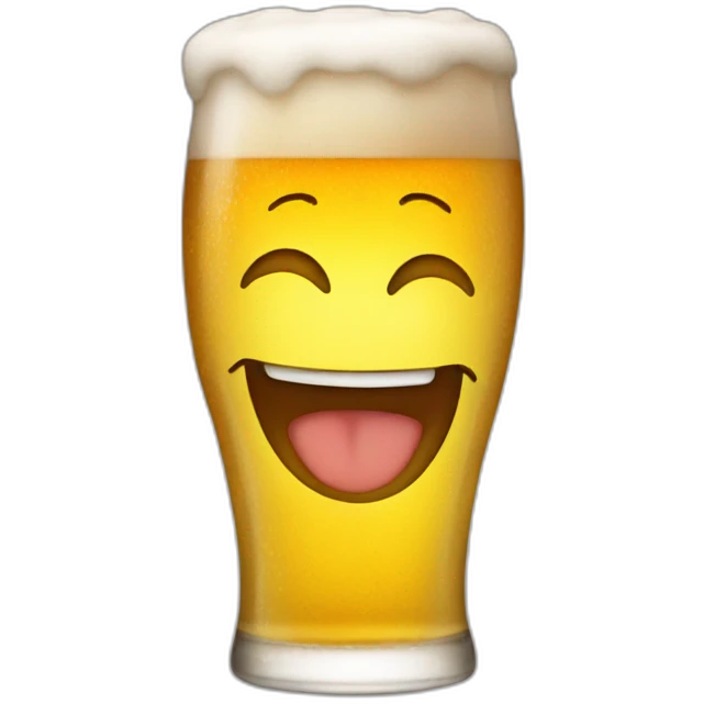 Beer smile emoji