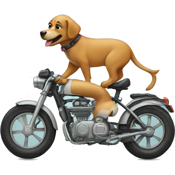 Dog on a bike emoji