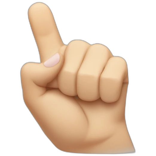 Closed fist Removing another finger between two fingers emoji
