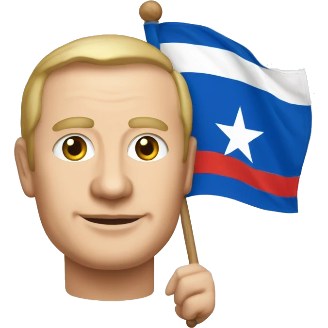 Vladimir poutine avec le drapeau de la corse   emoji