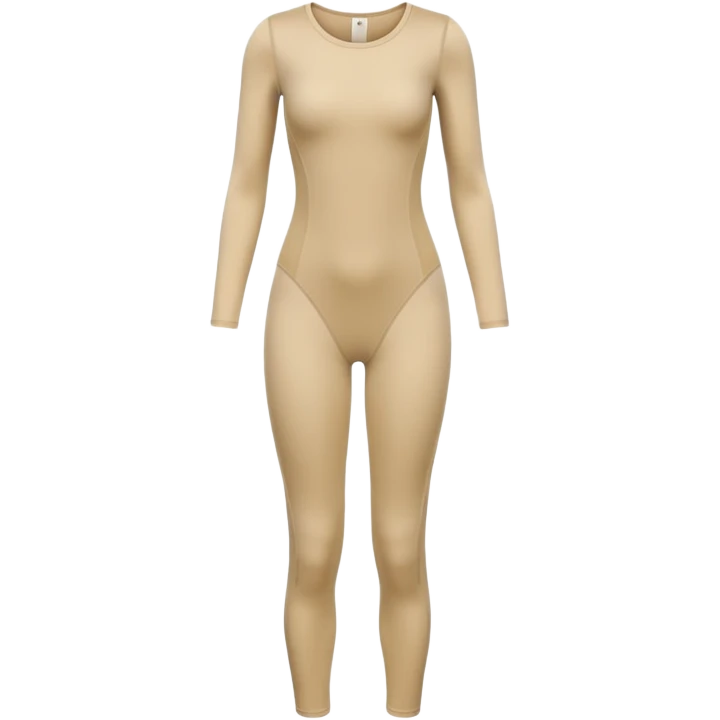 create an emoji, body suit in color beige, for women, no human emoji