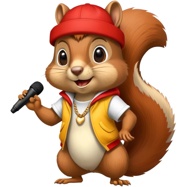 Singing and hip squirrel emoji