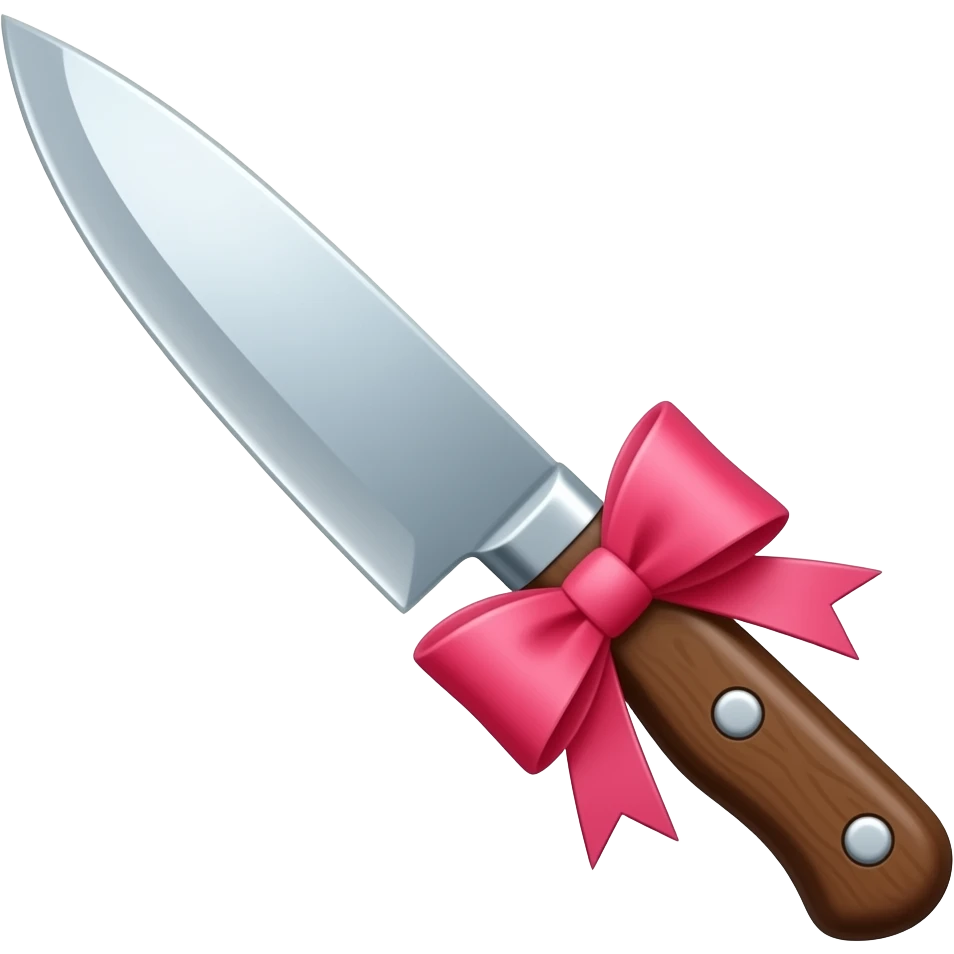 Knife with a hair bow emoji