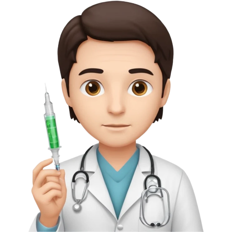 Doctor holding injection emoji