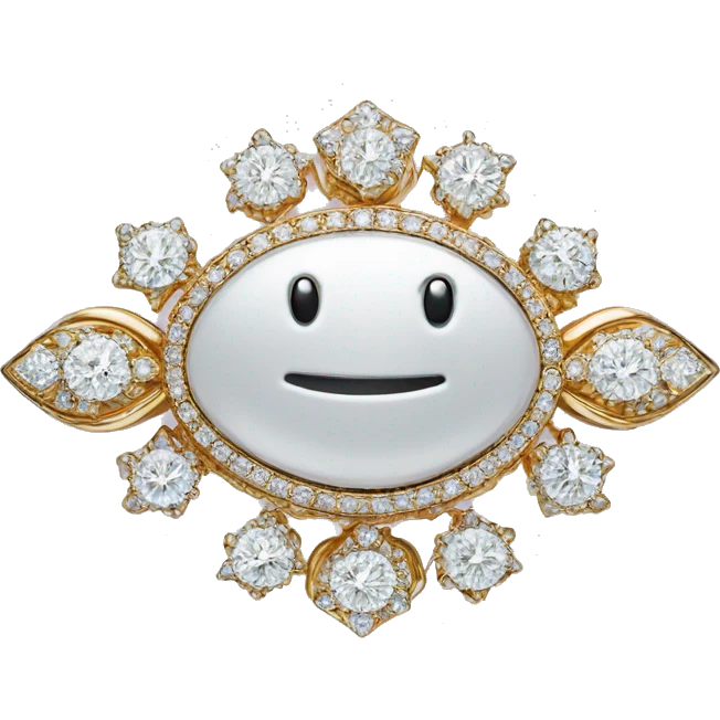 brooch set with diamonds emoji