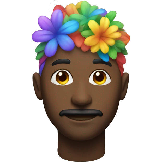 rainbow flower man emoji