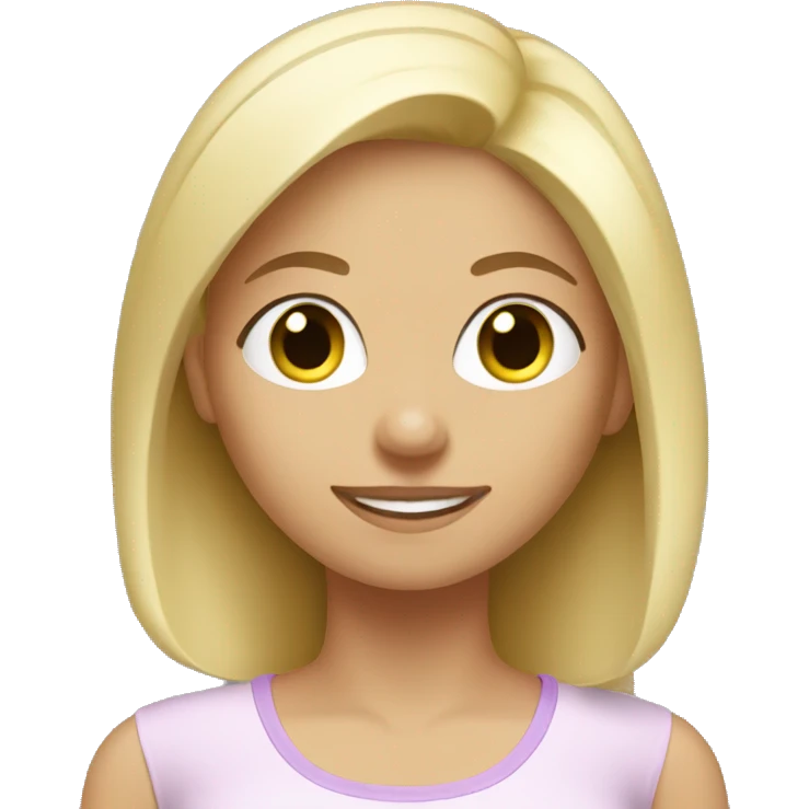 Pilates blonde girl  emoji