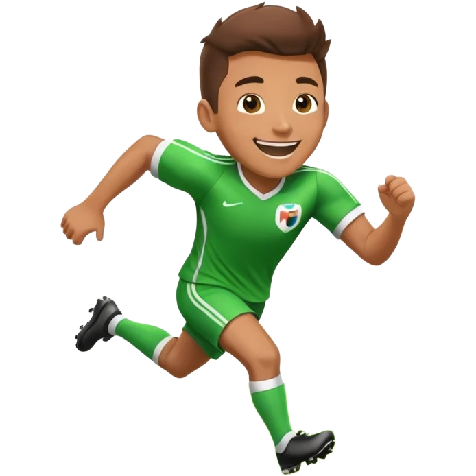 football player celebrating goal emoji