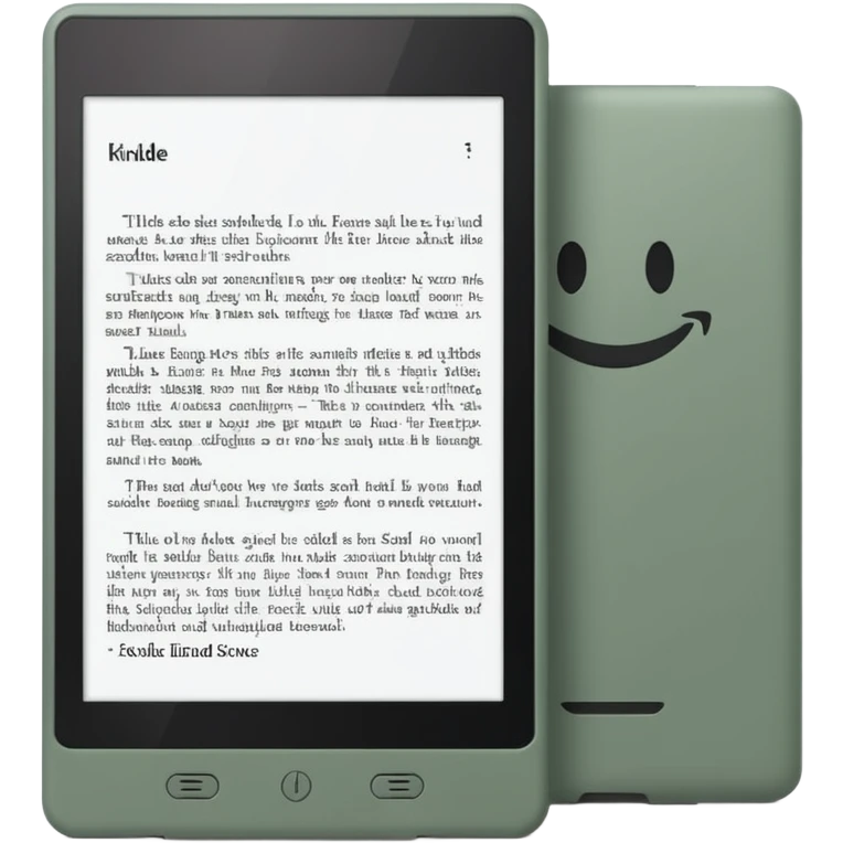kindle e-reader in sage green, minimal style emoji
