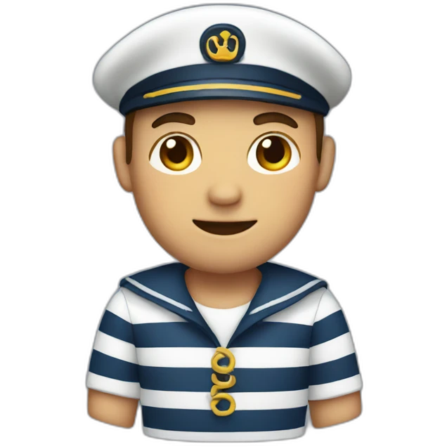 Sailor with stripes emoji