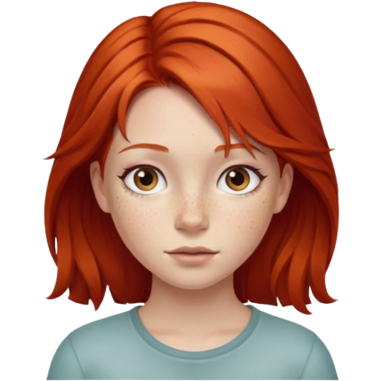 red hair young girl emoji