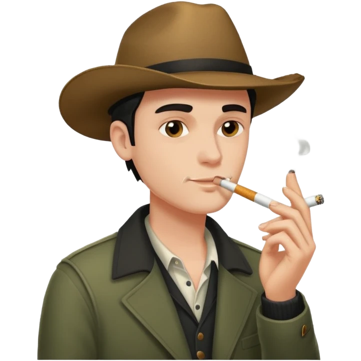cool country guy smoking emoji