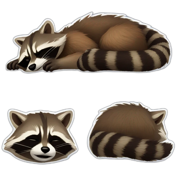 Rocket Raccoon sleeping emoji
