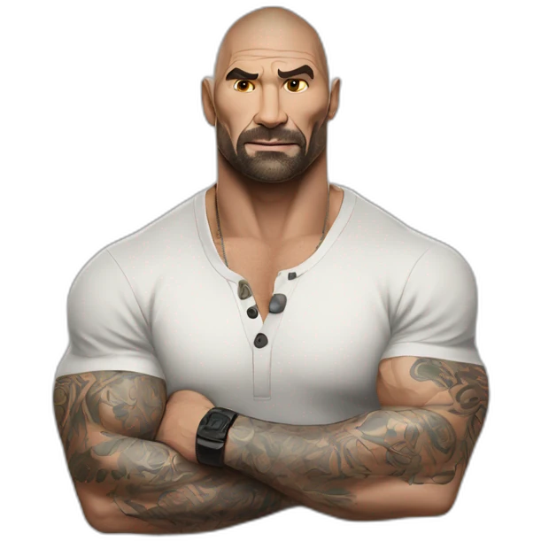 actor dave bautista cartoon wearing henley  emoji