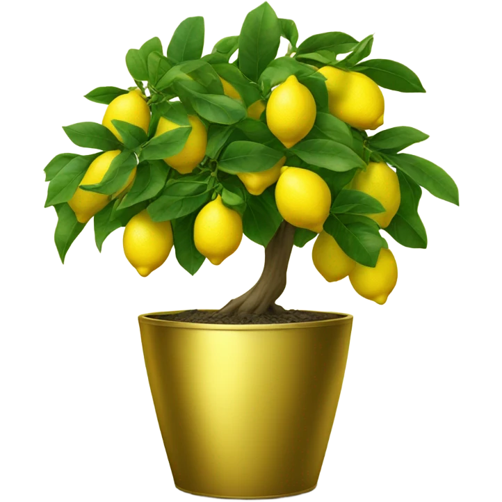 Lemon tree in gold pot emoji