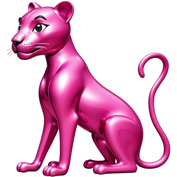 jeff koons style pink panther SPAM sculpture  emoji