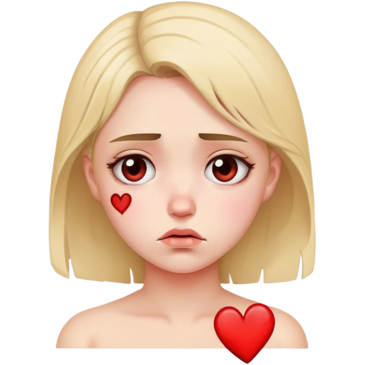 a girl crying with a broken heart emoji
