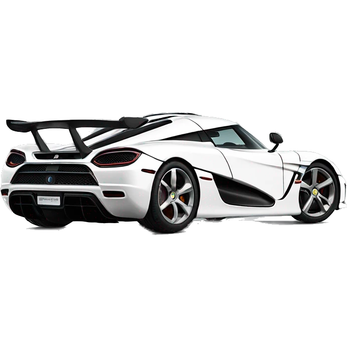 Koenigsegg gemera car in white  emoji
