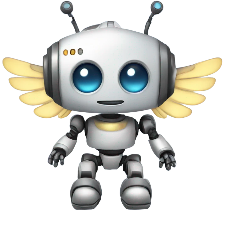 cute robot with wings emoji
