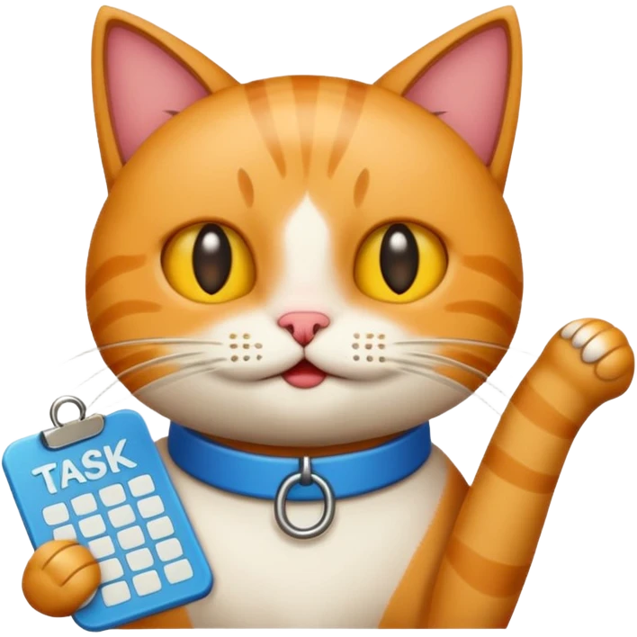 A Cat saying task is complete. emoji