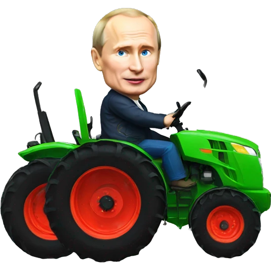 Putin on tractor emoji