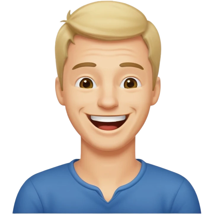 Guy holding neck laughing emoji