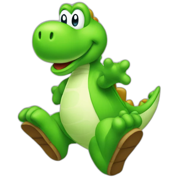 Green Yoshi posing emoji