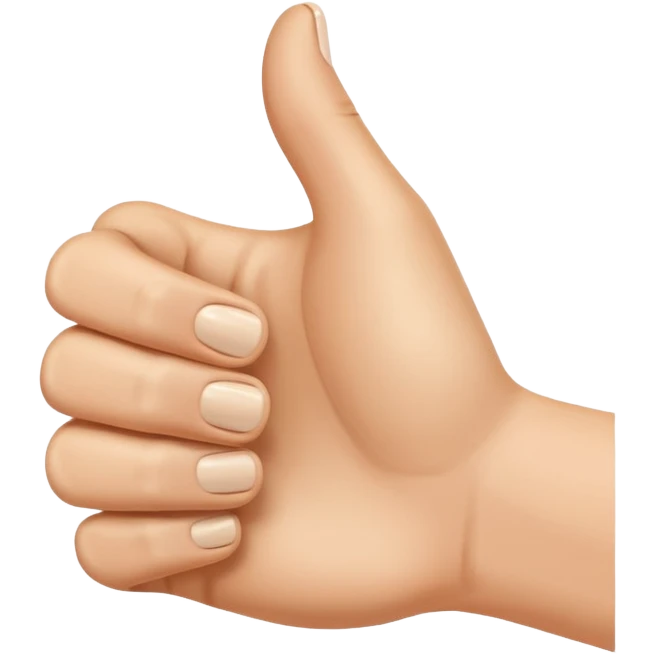 Woman’s hand thumbs up emoji