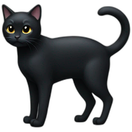 black-cat-full-body-no-tail emoji