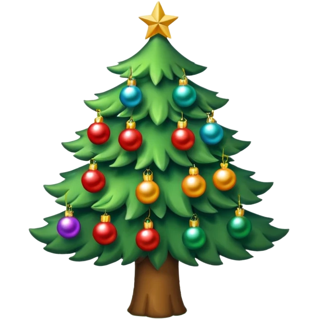 un arbol con esferas navideñas emoji