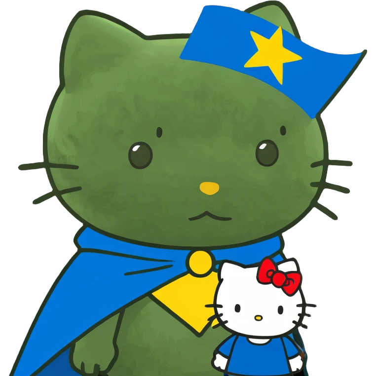 Hello kitty with Cape Verde flag emoji
