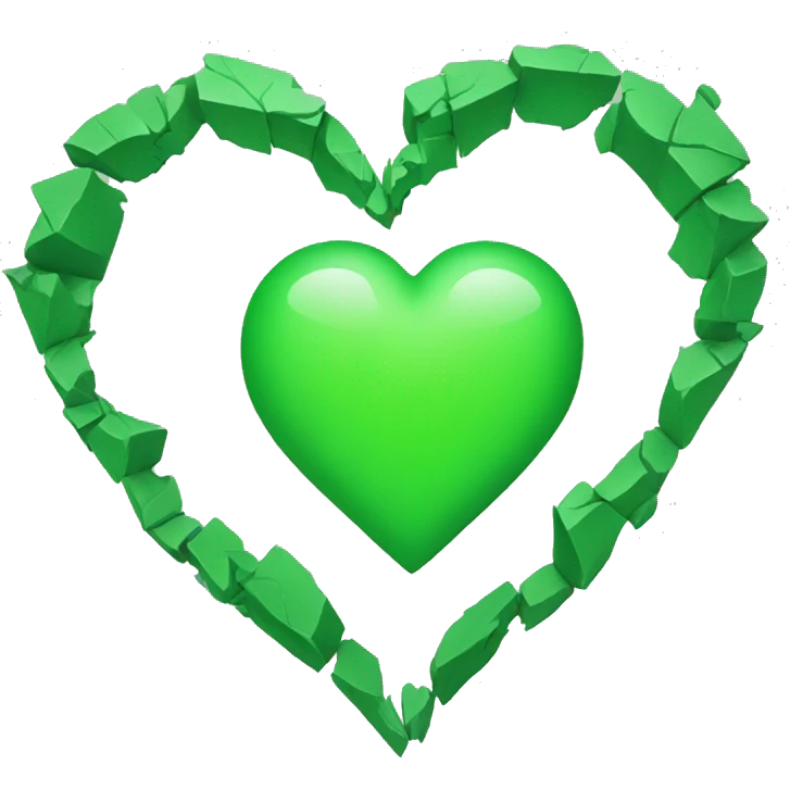 Broken green heart emoji