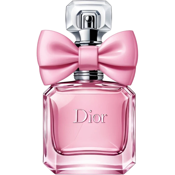 Miss Dior perfume bottle with bow emoji