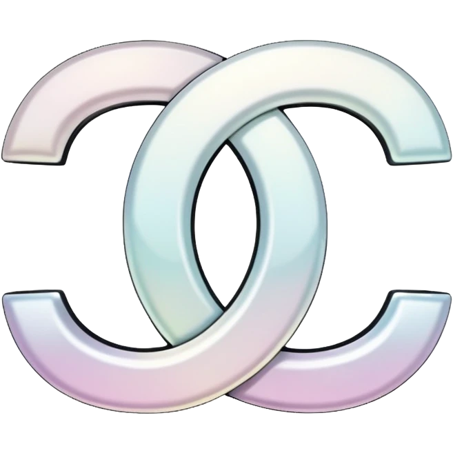 Pearlescent chanel sign emoji