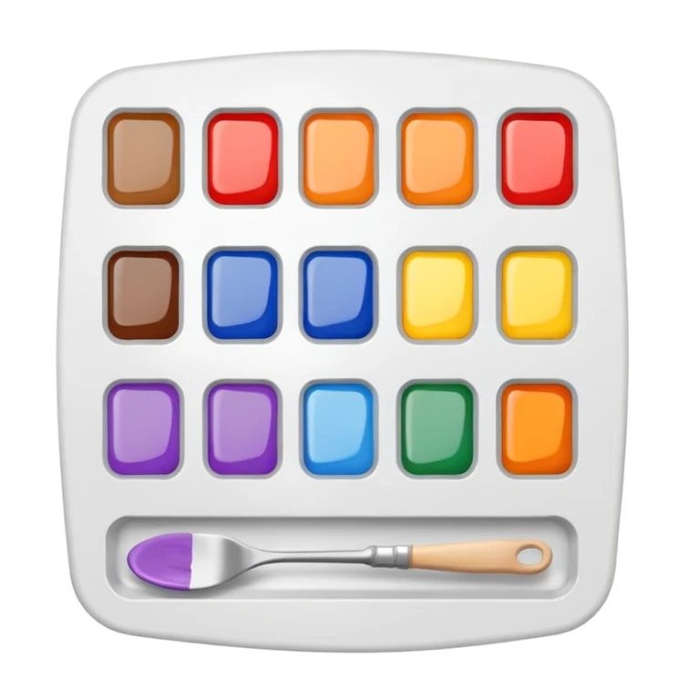 Palette de peinture blanche  emoji