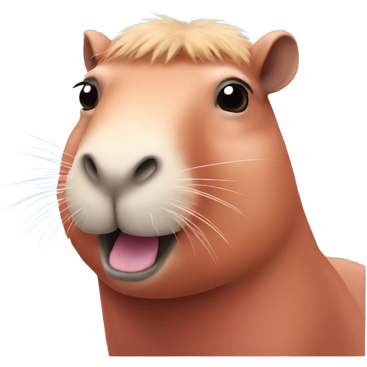 Pink capybara  emoji