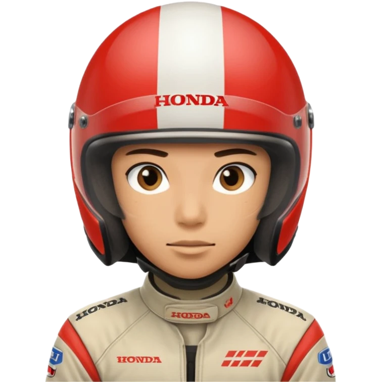 honda motorcycle racer with full face helmet emoji