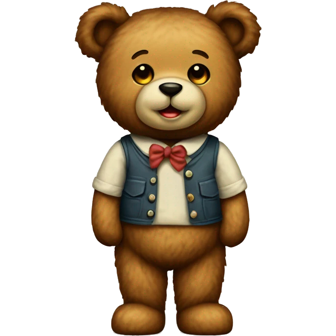 Teddy bear vintage full body emoji