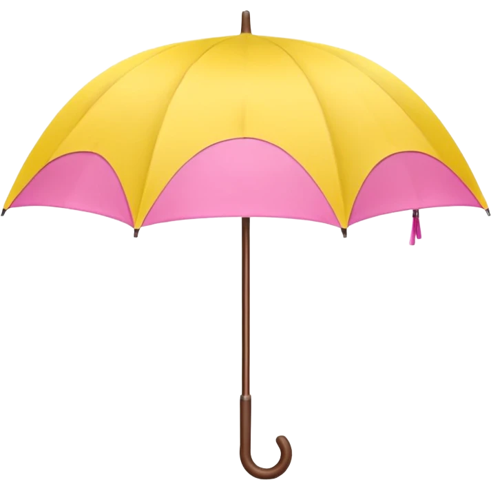 Umbrella is yello are pink emoji