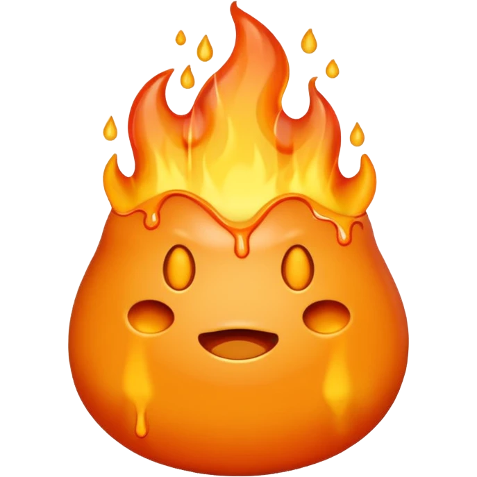 a flame that burns a fat body  emoji