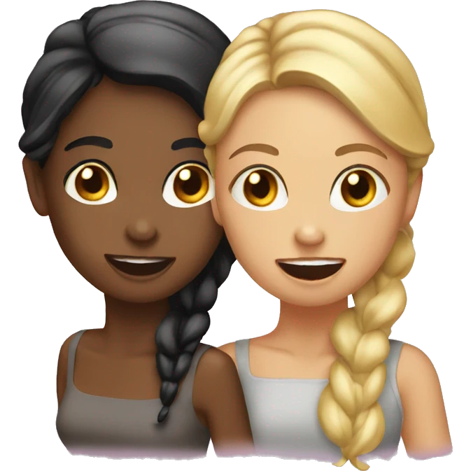 Two girls gossip emoji