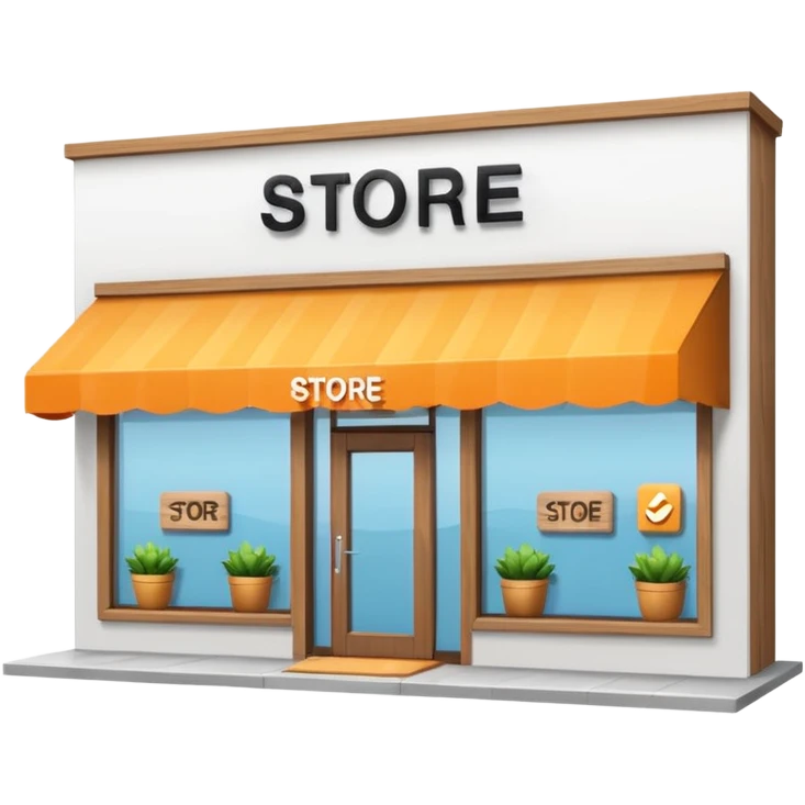 modern shop with the word store in the sign emoji