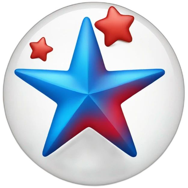 red star in blue circle emoji