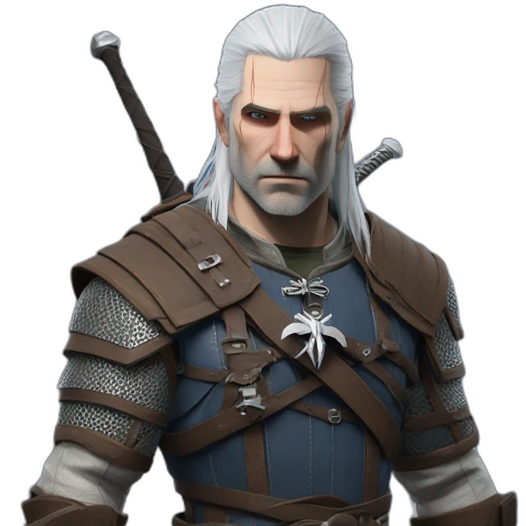 geralt of rivia playing ps5 emoji