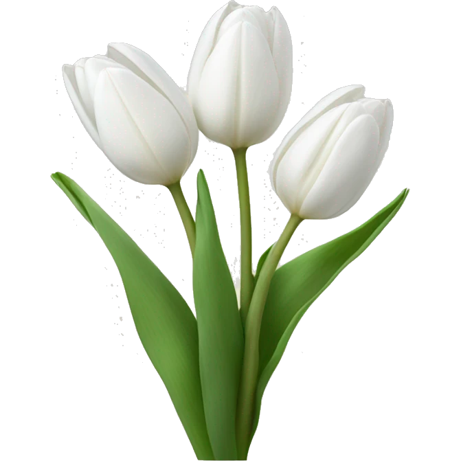 White tulips  emoji