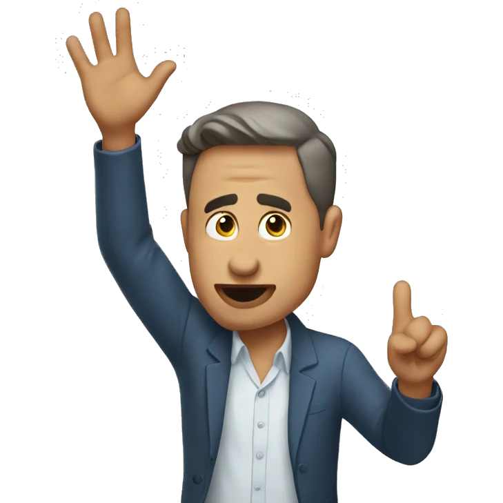 man gesturing no emoji