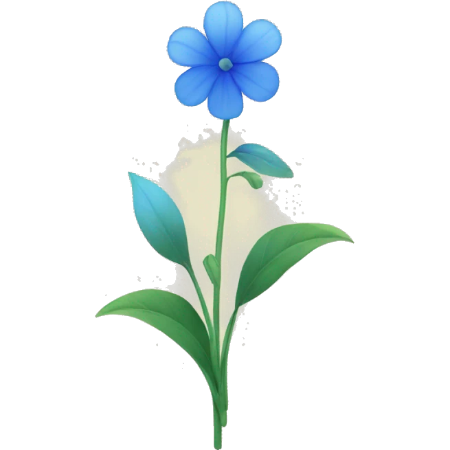 blue flower emoji