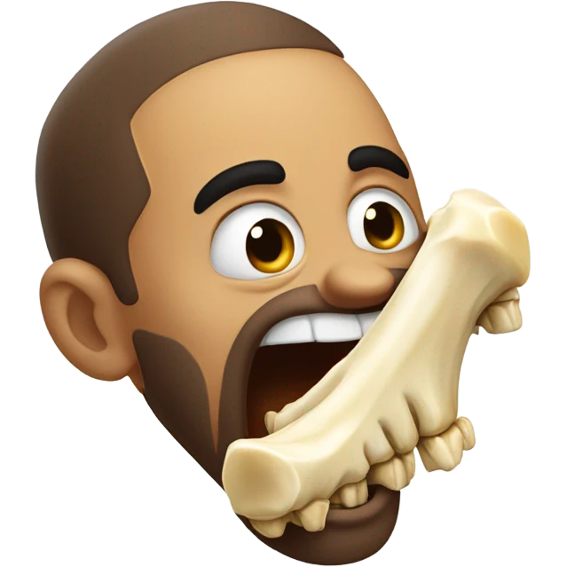 Jordan eating a bone emoji