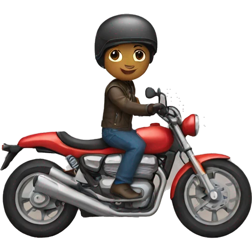 Boy on a cross motorcycle  emoji